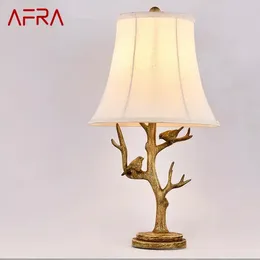 Lampy stołowe Afra Nordic ModernTable Lampa American Retro LED sypialnia łóżka Personalizowany i kreatywny dekoracyjne światło biurka Homestay