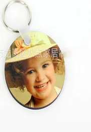 20PCSTWOSIDIDE SUBLIMATION فارغة MDF Wooden Keychain Transfer Transfer Design Design Picture Picture Advertising Gift For9774057