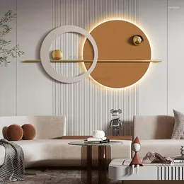 Dekoratif figürinler modern metall ışık lüks asılı süslemeler oturma odası arka plan duvar dekorasyonu yaratıcı yatak odası başucu