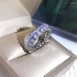 Pierścionki z klastrem Prosty kropla cyrkon pierścionek zaręczynowy dla kobiet s925 srebrne z mikro preporną uroczą gruszkę w kształcie biżuterii prezent biżuterii