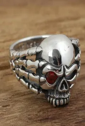 Clusterringe 925 Sterling Silver Skull Claw Men039s Ring Schmuck Männer Geschenk A2121090736