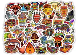 50 PCs wasserdichte ethnische Tiere Aufkleber Spielzeug für Kinder Doodle Tribal Totem -Abziehbilder für DIY -Laptop -Telefonbike -Spielzeuggeschenke für K3113337