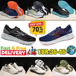 2024 New Style Running Shoes Brooks 남성 여성 글리세린 20 몰래 하이퍼 리온 템포 트리플 블랙 흰색 네이비 블루 회색 남성 야외 스포츠 신발 저렴한 가격 무료 배송