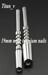 19 mm manlig gemensam gr2 tatinium naglar titan spets samlare ti nagel spetsar mikro nc kit metall pipe olje rig dabbers water7192745