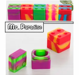 Square Silicone Container Dia 30mm Silicone Box Storage Jar Oil Holder Dab Tool Food Silcon Material8493557