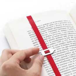 Flexibles Lesezeichen lernen Schreibwaren einzigartige kreative Nylon -Klebeband Metallzeiger Elastizität Buch Mark School Supplies