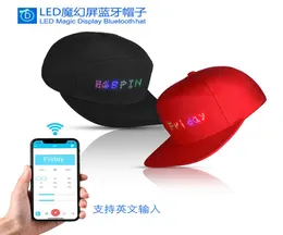 Hat Display a LED bluetooth Hat Hat Hat Light Light Cap Club Party Sports Travel Travel Baseball Golf Hop Hop Flash Show Men e W7344656