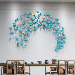 Decoração de parede sem perfuração de plástico ABS decoração de parede de borboleta decoração de parede macia 240430