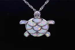 Hela detaljhandelssmodesmycken fin vit eld opal havssköldpadda sten skivhängen och halsband för kvinnor pj170827133584785
