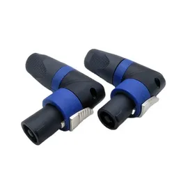 1st L-formad XLR Plug 90-graders 4-stifts professionell plug-ljudhögtalare 4p Adapter 4Pin