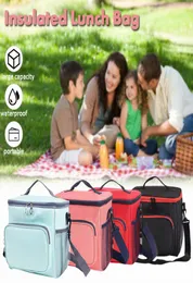 Funktional isolierte Mittagstasche für Frauen Männer tragbare thermische Mittagstasche 600d Oxford Stoff große Kapazität Isoliert Picknick 8904111