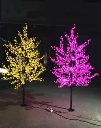 Светодиодные искусственные вишневые цветы дерево светло -световой световой свет 1152pcs Светодиодные лампочки 2M65 -футов высота 110220VAC Дождь. Управление наружным использованием 3212773