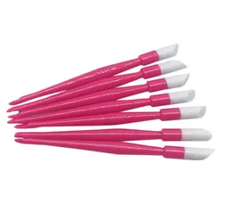 EasyNail 50pcs Pink Soft Speat Nail Cusper Pusher Пластиковый резиновый пурпурный доступный высококачественный ногтевой инструмент9199243