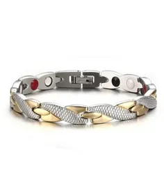 Cadeia de link 1PCS Power Therapy Magnets Magnetite Bracelets Bangles Men Jóias de saúde Pulseira magnética saudável para Women7007129