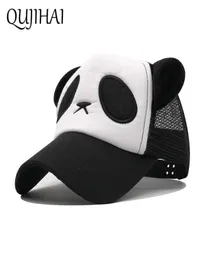 Qujiahi Childrens Hat Panda Mesh Cap Outdoor Sun Hat Shade Baseball Cap Boy Girl Size 4555 cm Snapback1438336