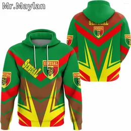 Herr hoodies African Hoodie Country Senegal Flag 3D Tryckt unisex Men/Women Streetwear Zip Pullover Casual Jacket Tracksuits YH-5331