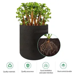 Planters krukor 2/3/5/7/10 gallon växt odlar väskor filt potatis tomat planterande planter med handtag blommor växande krukor trädgård vertikala verktyg