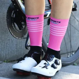 Sports Socks Profissional Ciclismo MTB Design Flash Men Mulheres Bike Skate Casal de Racing Road Breathable Racing
