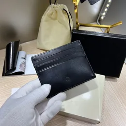Designer credit card holder men's wallet genuine leather original coin purse ID folder pocket casual fashion mini wallets top quality gift original box