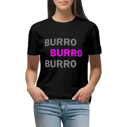 Women's Polos Pink Burro T-shirt Summer Clothes Top Funny T Shirt Women