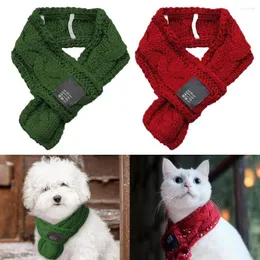 Dog Apparel Cute Outdoor Adjustable Plush Warm Scarf Pet Bib Accessories