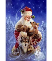 Santa Claus and Animals 5D DIY Mosaic Needlework Diamond Painting Embroidery Cross Stitch Craft Kit Wall Home Hanging Decor9849598