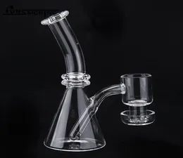 Terp Slurper Beaker Quartz Mini Bongs 5 ​​tum Terp Vakuumskål Banger Nails Enskilda svarta låda Vattenrör DAB RIG INLINE 6422195054