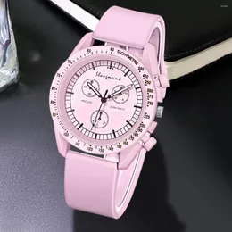 ساعة Wristwatches Watch for Women Silicone Strap Wristwatch Watch Watchens Watches Clock Gift Para