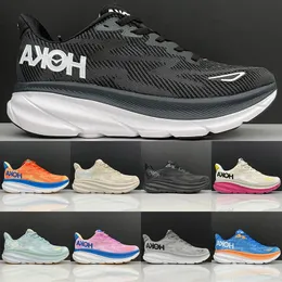 Athletic Kids Shoes Toddlers Hoka One One Hoka Clifton 9 Child Sneakers Youth Preschool Chaussures Trainers for Children Black Whote Shoes