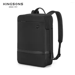 Backpack Kingsons Laptop de 15 polegadas para homens Mochilas de alta qualidade Mochilas Bolsas de trabalho leves à prova d'água