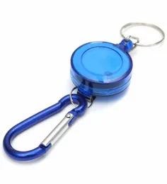 Abzeichenrollen Retractable Keychain Rückstoß -ID -Abzeichen Lanyard Name Schlüsselkartenhalter Gürtel Clips Schlüsselringkette Clip4088469