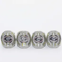 Bandringe Neu 2021 Sek. Universität Georgia Bulldog 4 Player Championship Ring Set