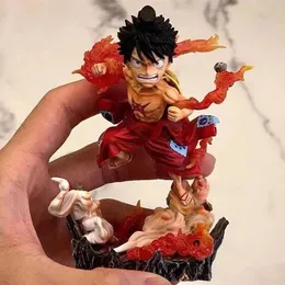 Action Toy Figures Cartoon Anime One Piece D Ace MonkeyDluffy Roronoa Zoro Battle Fire Action Figurer Collectible PVC Gift Toy Figuring Model Toy Toy