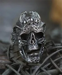 Homens 316l Skull Dragon Anel Skull Ring Rings Punk Rings Punk Rings Skeletons Men039s Jóias de moda Tamanho 8133855638