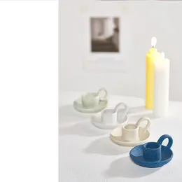 Candle Holders Ceramic Candlestick Nordic Home Decoration Holder Romantic Candlelight Wedding Table Ornaments Party Pograph Props