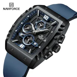 Armbandsur 2023 Top Brand Naviforce Nya män Luxury ES Chronograph Sport Quartz Arm Waterproof Luminous Date Clock Reloj Hombre D240430