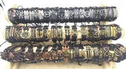 Whole Bulk Lots 50pcspack Mix Styles Metal Leather Cuff Bracelets For Men039s Women039s Jewelry Party Gifts Bracelets6792479