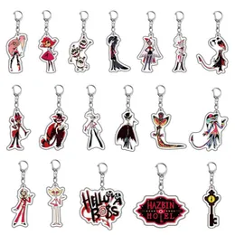 17Colors Halloween Horror Scary Hazbin Hotel Acrylic Keychain Cute Anime Movies Games Keyyring keyring جمع ملحقات الرسوم المتحركة