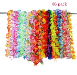 36 Counts Party Beach Flower Flowers Necklace Hawaiian Luau Flower Flower Lei Party Party Party Party Decorations Wedding Cuper C17976858