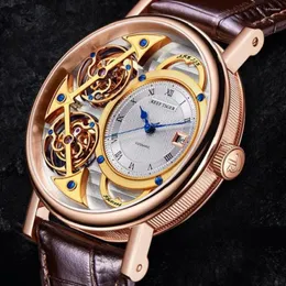 Armbanduhr Riff Tiger/Rt für Herren Mechanical Watch Männlich Skelett Automatische Armbanduhr Sapphire Kristall Date Nicht bewegende Tourbillonuhr