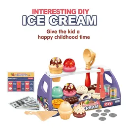 Spielen Sie House Childrens Toys Simulation Ice Cream Fake Cake künstliche Lebensmittel Küche Spiel House Vorschulbildung Spielzeug für Kinder 240420