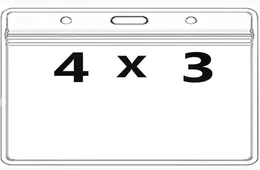 4x3 -дюймовый идентификатор идентификатор идентификатор значков значений, держатель корпусов, складывающие карты с Lanyard Clip Card