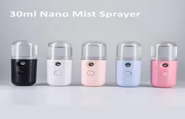 Bärbar nano -dimsprutning 30 ml Vattentank ansiktsfuktare ansiktsångare USB laddningsbar mini fuktgivande instrument2736681