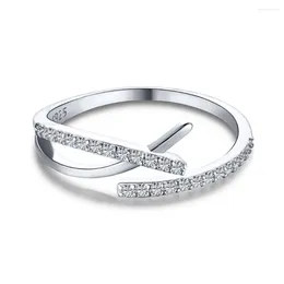 Cluster Rings S925 Sterling Silver Micro Set Open Ring Women's Fashion Pepper Handpiece
