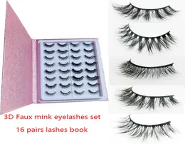 Mink Eyelashes Book Factory Direct Mink Lashes Silk Eyelashes 3D Mink Eyelashes 25mm 16 Par Lashes Book Thick Long Lashes Eyelas7198525