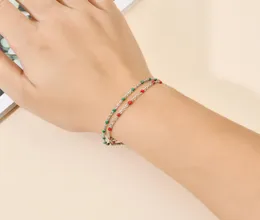 Mode smycken zmzy lyxig original rostfritt stål armband för kvinna länk emaljpärlor damer armband smycken pulseira6767040