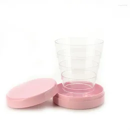 Tea Cups Random Color Portable Silicone Retractable Folding Water Cup Outdoor Travel Collapsible Soft Drinking