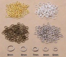 1000 pezzo 5678 set da 9 mm Cut Connettori ad anello di salto aperto Risultati perline per perline 4 colori 07 1mm8016270