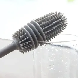2024 Silicone Cup escova de escova de vidro Ferramenta de cozinha Ferramenta de cozinha Drink Drink Glass Bottle Limping Brush Acessórios de cozinha para vidro