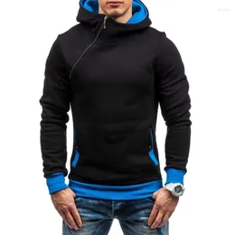 Marchio con cappuccio maschile 2024 con cappuccio con cappuccio con cappuccio con cerniera obliqua color solido da uomo tracce di moda per la felpa maschio fusta maschile tour xxl